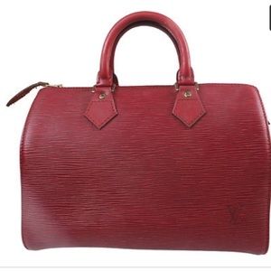 Louis Vuittion Speedy 25 Bag Boston Red