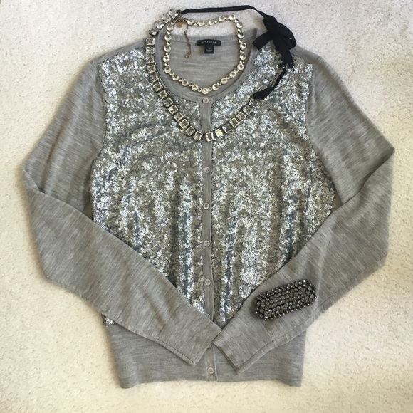 🎉🎉Host Pick🎉🎉Ann Taylor metallic cardigan - Picture 4 of 8