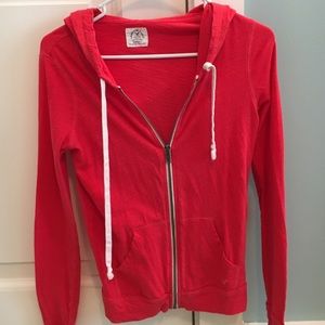 AE red zip up hoodie
