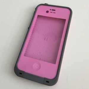 iPhone 4 pink and grey life proof case
