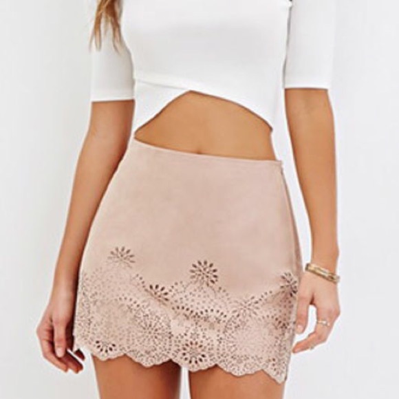 Laser Cut Mini Dress