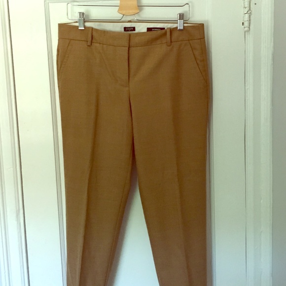 J.Crew "Skimmer" trousers, size 10, in beige.