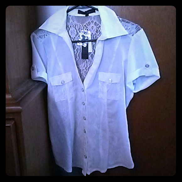 sexy lace button down - Picture 1 of 2