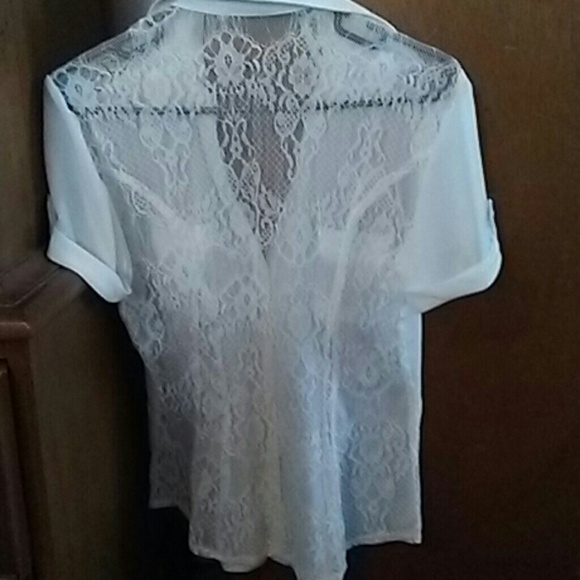 sexy lace button down - Picture 2 of 2