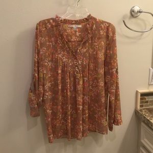 Sheer floral tunic