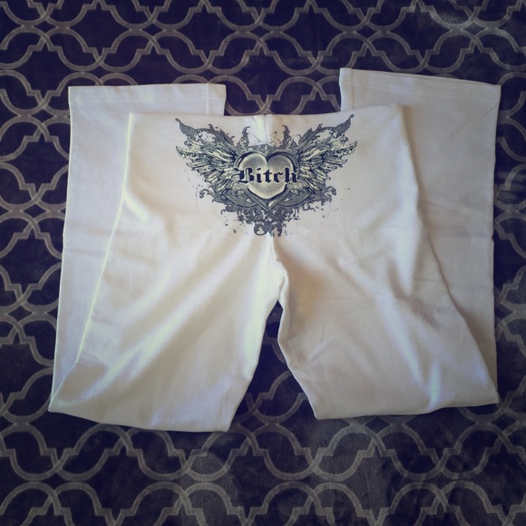 White Sweats Straight Leg Medium