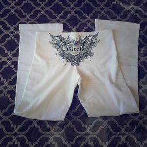 White Sweats Straight Leg Medium