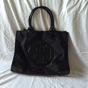 Black Large Tory Burch Ella Tote