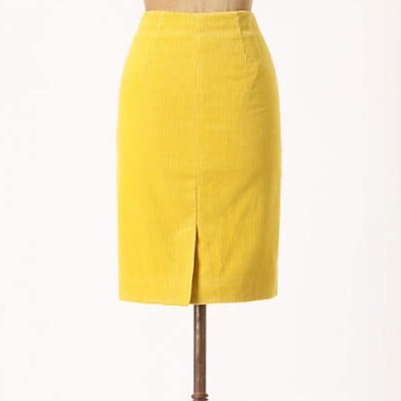 SOLD - Anthropologie Maeve Cord Pencil Skirt - Picture 2 of 4