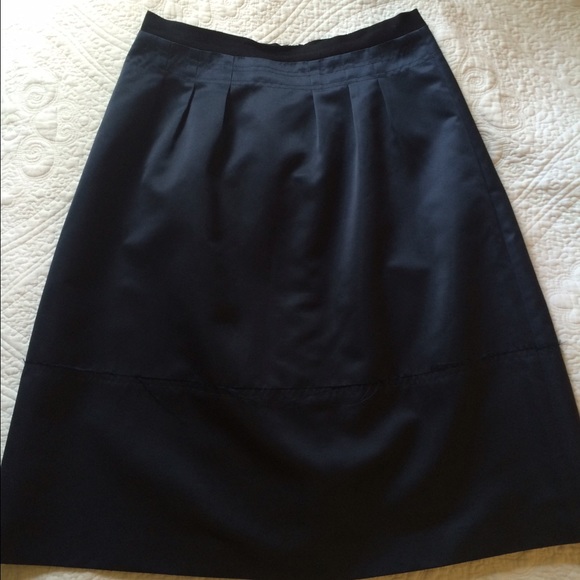 Madewell Slate Blue Satin A-Line Skirt