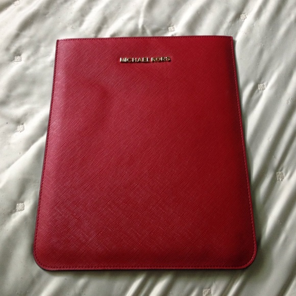 Red and Gold Michael Kors IPad Sleeve