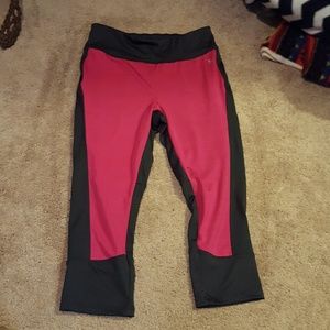 Pink and gray active leggings
