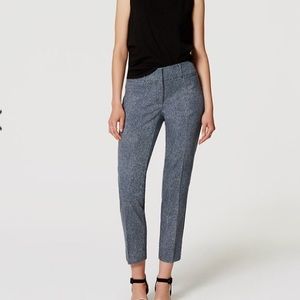 LOFT checkered cropped pants