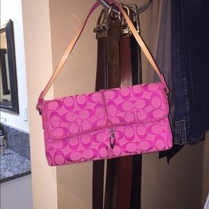 Pink Coach Logo Bag