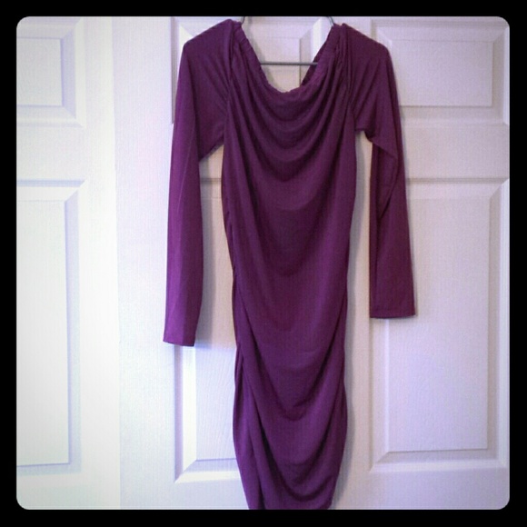 Purple knee length dress