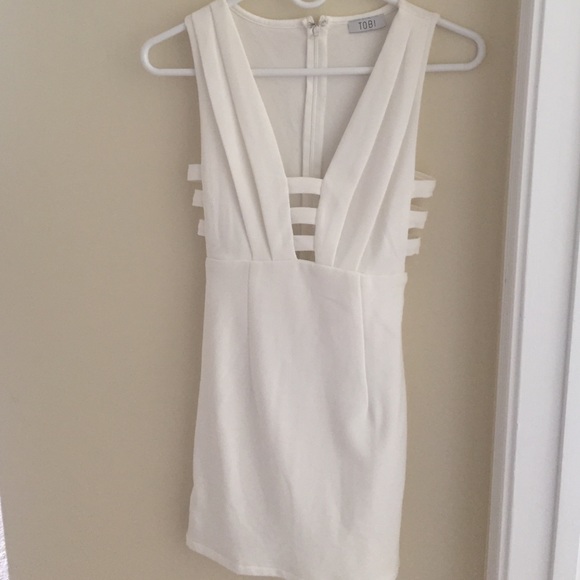 Tobi White Cage Bodycon