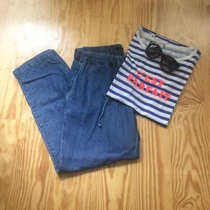 J. Crew | Lightweight Chambray Pants | S