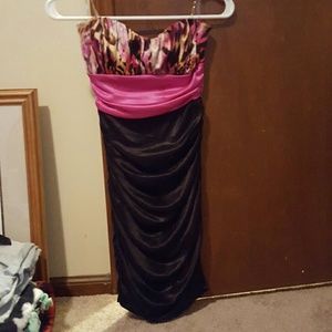 Pink, black, and cheetah dress