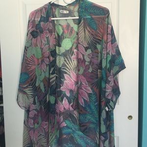 LF Tropical Leaf Kimono