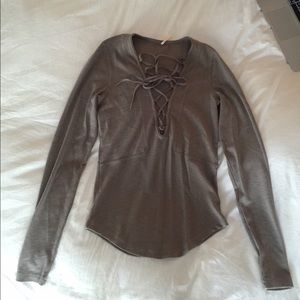 Free people lace up top