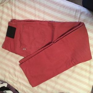 Men's Levi's 513 salmon colored pants