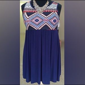 NWT 2x Plus Size Navy Tank Dress