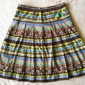 Harold's paisley print skirt.