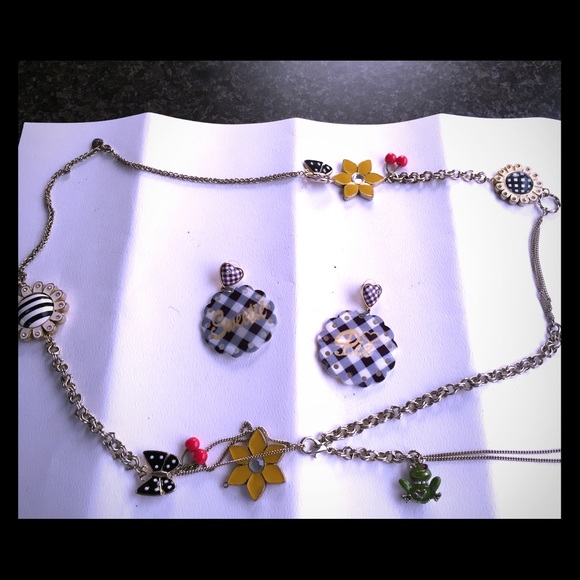 Vintage Betsey Sweetie Pie Set earrings&necklace