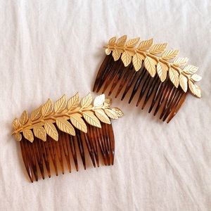 Vintage Laurel Leaf Hair Combs