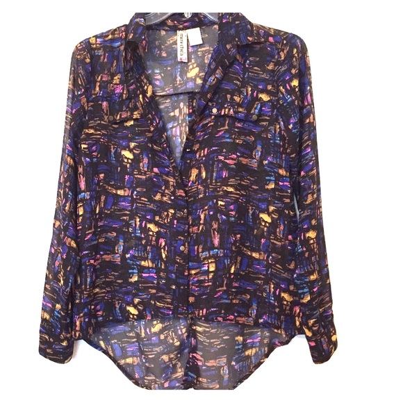 Multicolor Mimi Chica Button Down Top