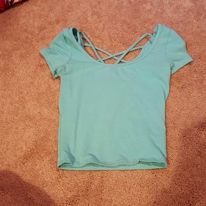 Blue crop top