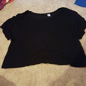 Black crop top