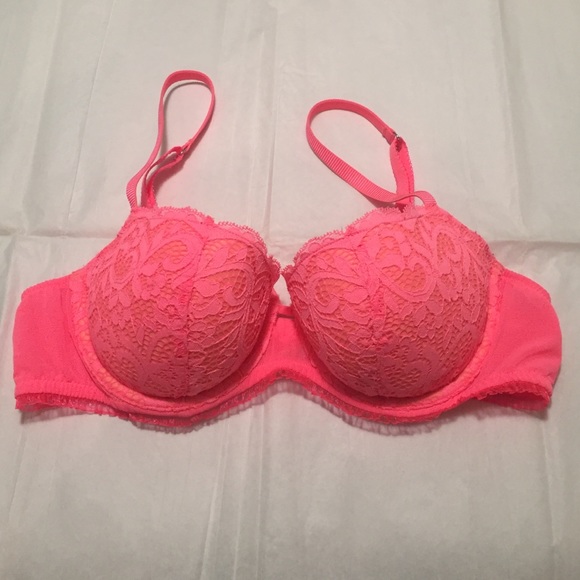 Aerie Neon Coral and Pink Bra