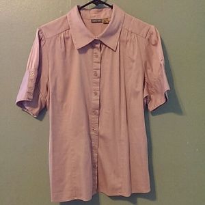 Pearl Lavender Button Blouse