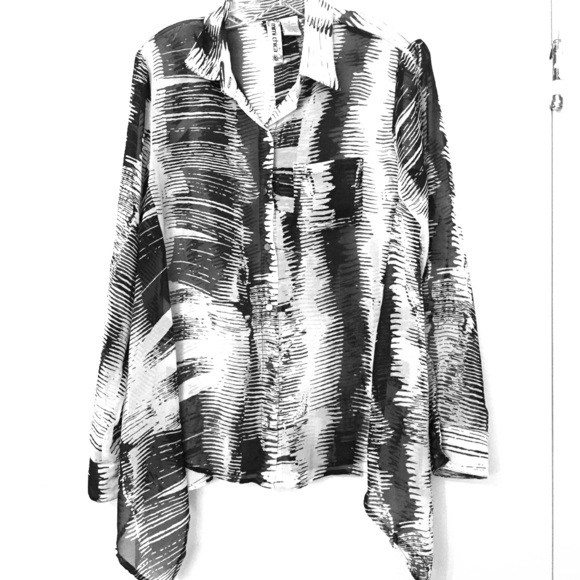 Black and White Mimi Chica Button Down