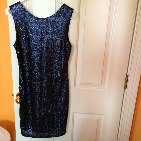 Fate Dresses & Skirts - Dark blue sequin mini dress