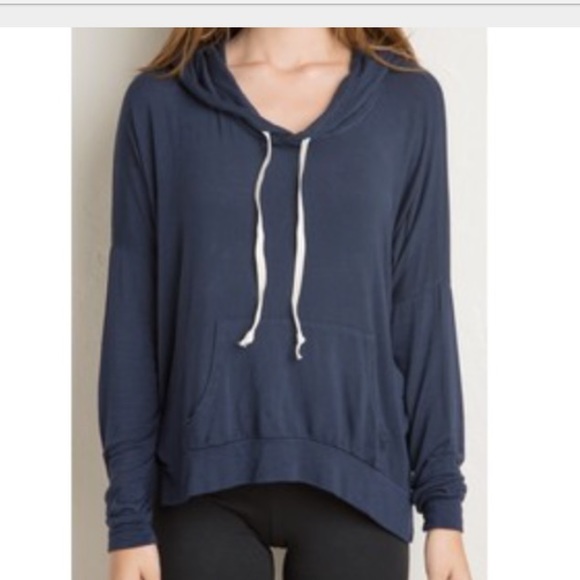 Brandy Melville Sweaters - Brandy Melville navy blue Layla hoodie