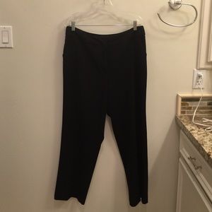Black pants with button and clasp closure