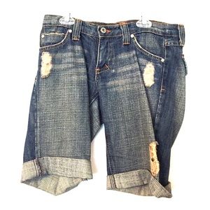 Cropped Jean Shorts