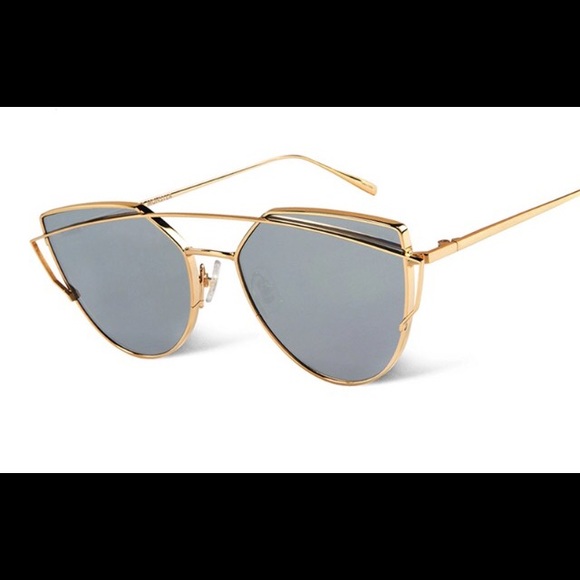 Gold frame and black mirror