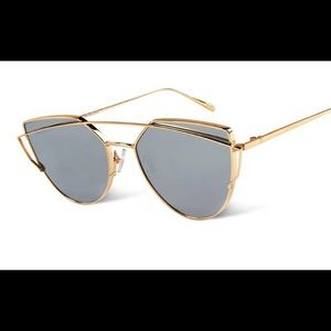 Gold frame and black mirror