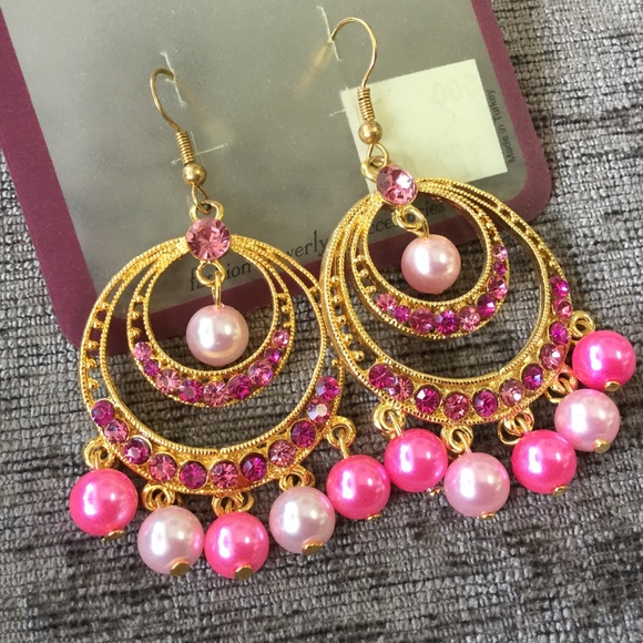 Pink Dangle Earrings