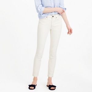 NWT J. Crew Ankle Toothpick Ecru jeans