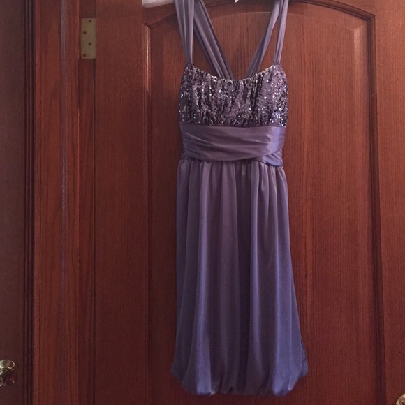 Silver gray sparkly dress