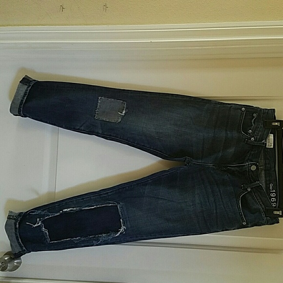 Gap Patchwork Sexy Boyfriend Jeans