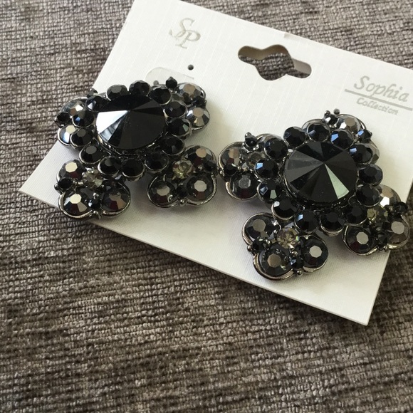Black Crystal Earrings