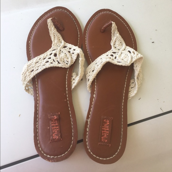 Cream Crochet Sandals