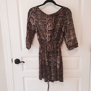 Snakeskin print dress.