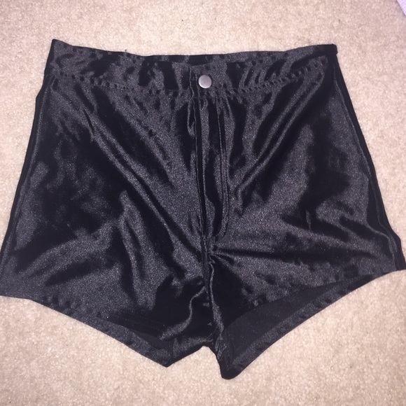 American Apparel Black Disco Shorts