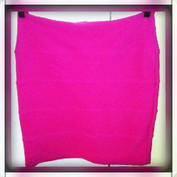 Topshop hot pink mini skirt